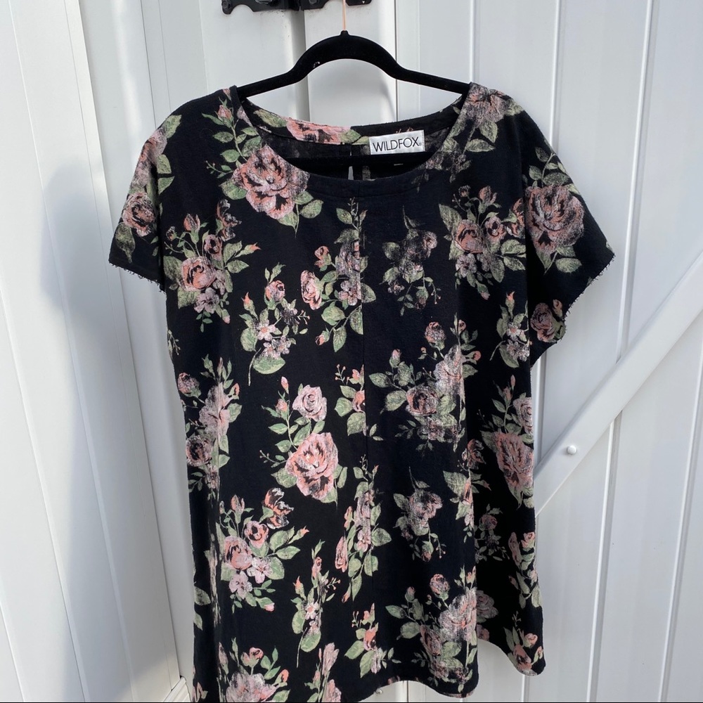 Wildfox Floral Sweatshirt Dress size Small